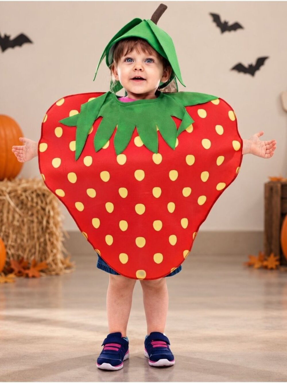 Hauntloook Kids Sweet Strawberry Halloween Costume Unisex Dress Up Pullover Set